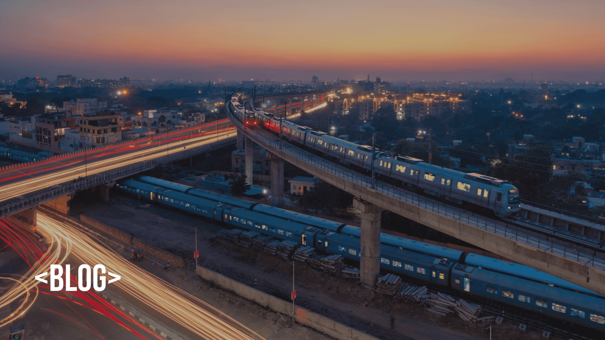 visão de uma trem de cidade grande